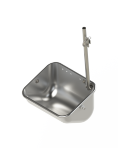 Trough SST stamping 10L tiltable w/1" pipe f/BD-Swing at fro